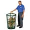 Global Industrial Outdoor Metal Trash Container, 48 Gallon, Green 237634GN - alternate 3